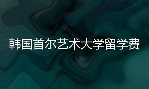韩国首尔艺术大学留学费用多少?